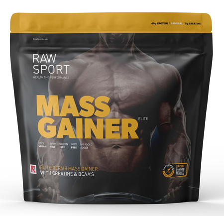 Wegański MASS GAINER Raw Sport - Czekoladowe toffi (2,5kg)